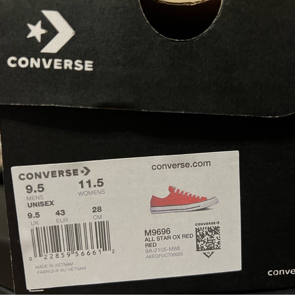 Converse All Star Ox Red Sneakers